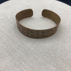 Copper etched bangle